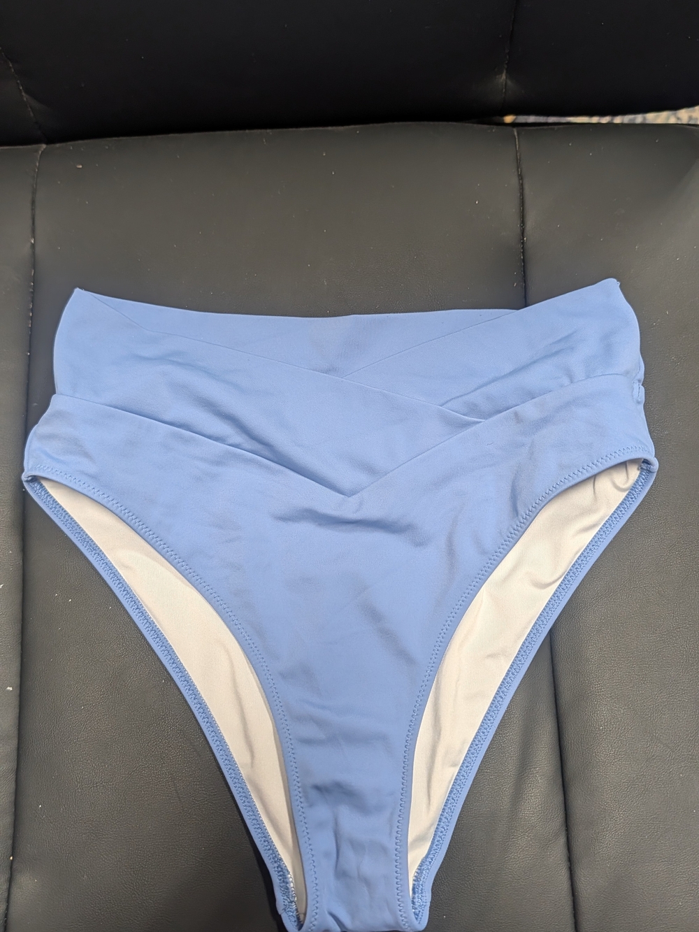 PINK Victoria's Secret High-Waist Light Blue Bikini Bottom